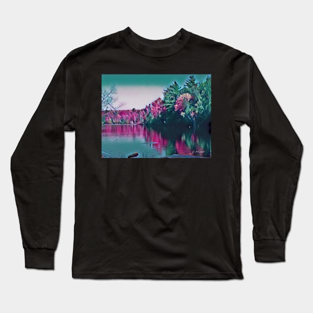 Peaceful Pond Long Sleeve T-Shirt by Unique Gifts 24/7